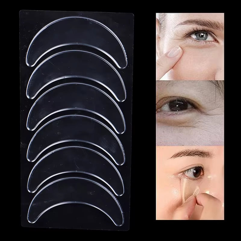 3 Pairs Silicone Eye Pads Reusable Waterproof Anti-Wrinkle Skin Care Patches for Eye Wrinkle Reduction
