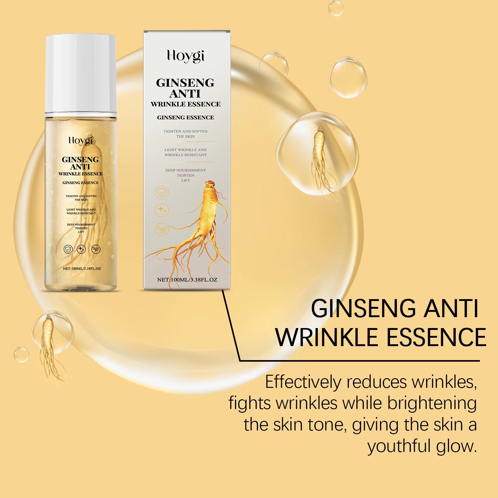 100Ml Ginseng Power Firming Serum  and Dark Circles Nourish and Tighten Face Eye Area
