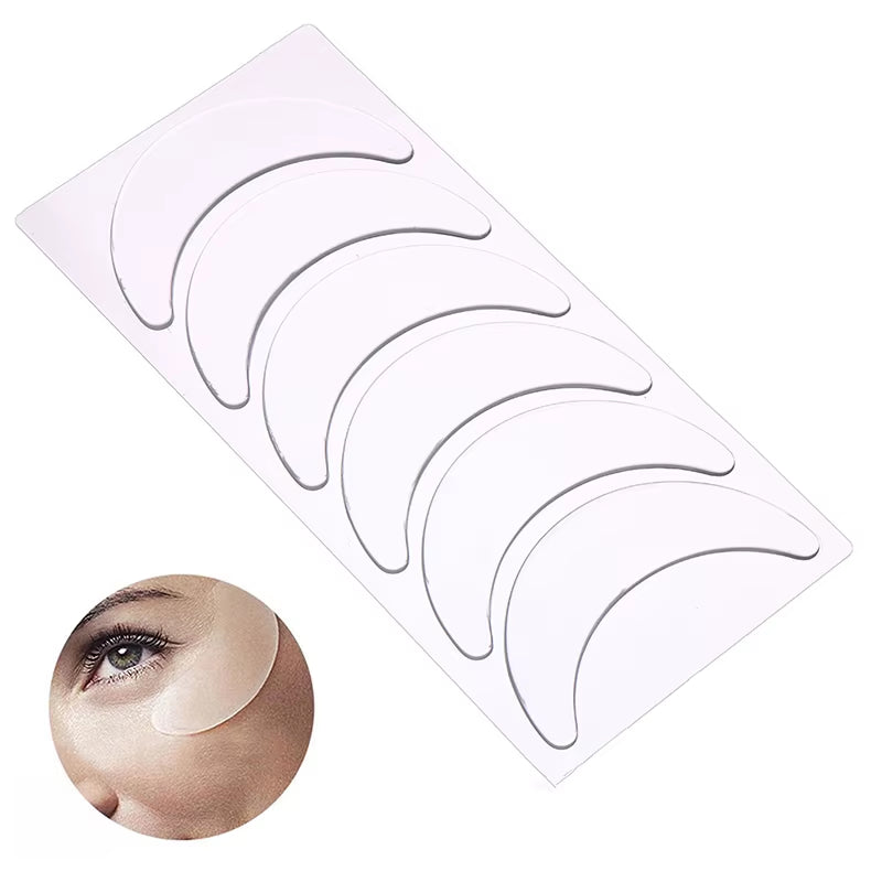 3 Pairs Silicone Eye Pads Reusable Waterproof Anti-Wrinkle Skin Care Patches for Eye Wrinkle Reduction