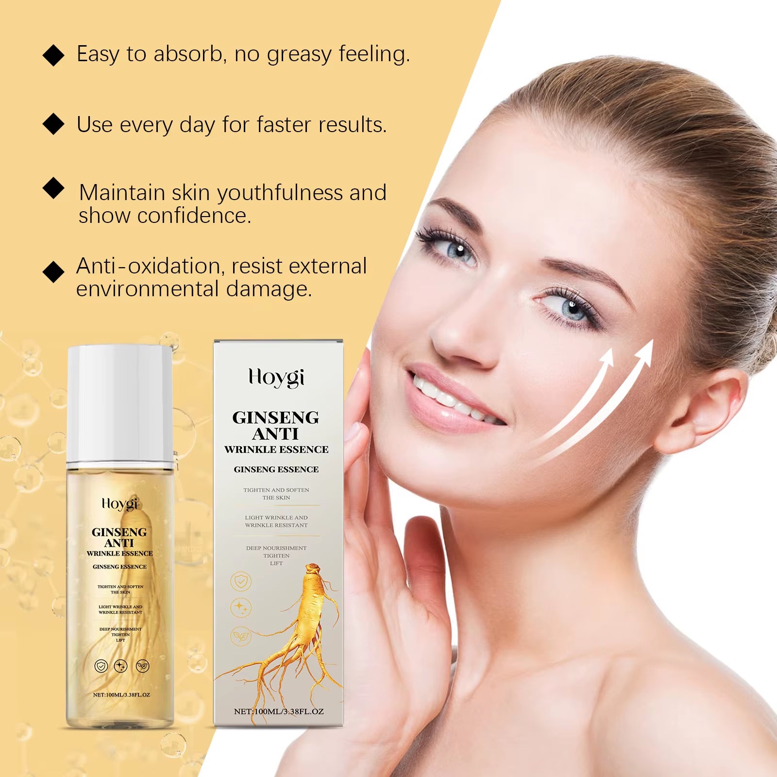 100Ml Ginseng Power Firming Serum  and Dark Circles Nourish and Tighten Face Eye Area