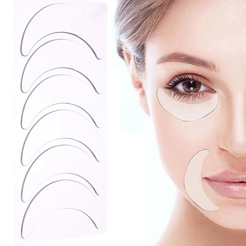 3 Pairs Silicone Eye Pads Reusable Waterproof Anti-Wrinkle Skin Care Patches for Eye Wrinkle Reduction